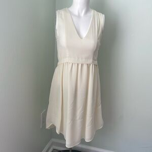 L.RA cream v neck dress size XS